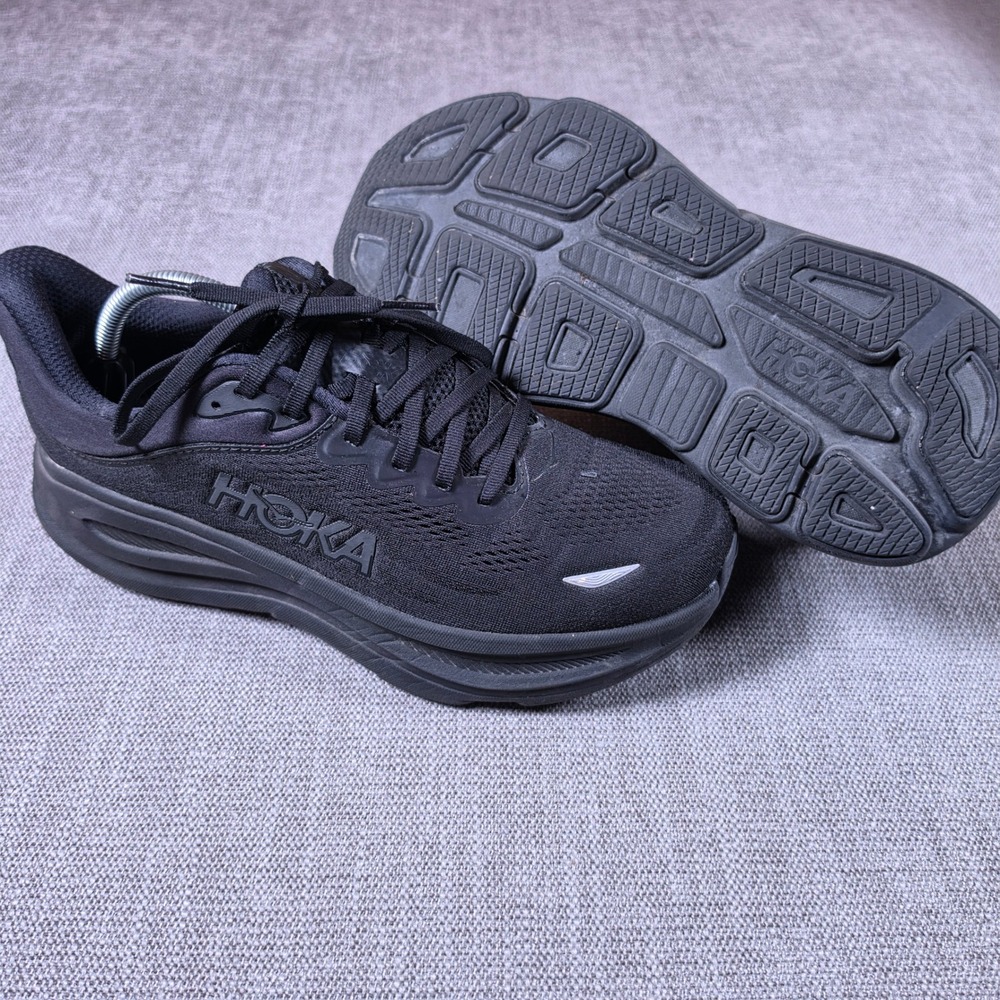 Hoka Bondi 8 Wide Mens 9.5 2E Black Running Shoes 1162013 BBLC F27224J